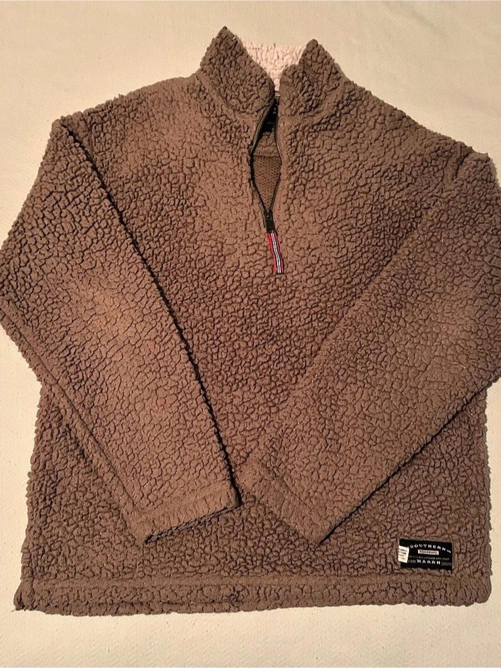Southern Marsh Appalachian Pile Sherpa Pullover Brown